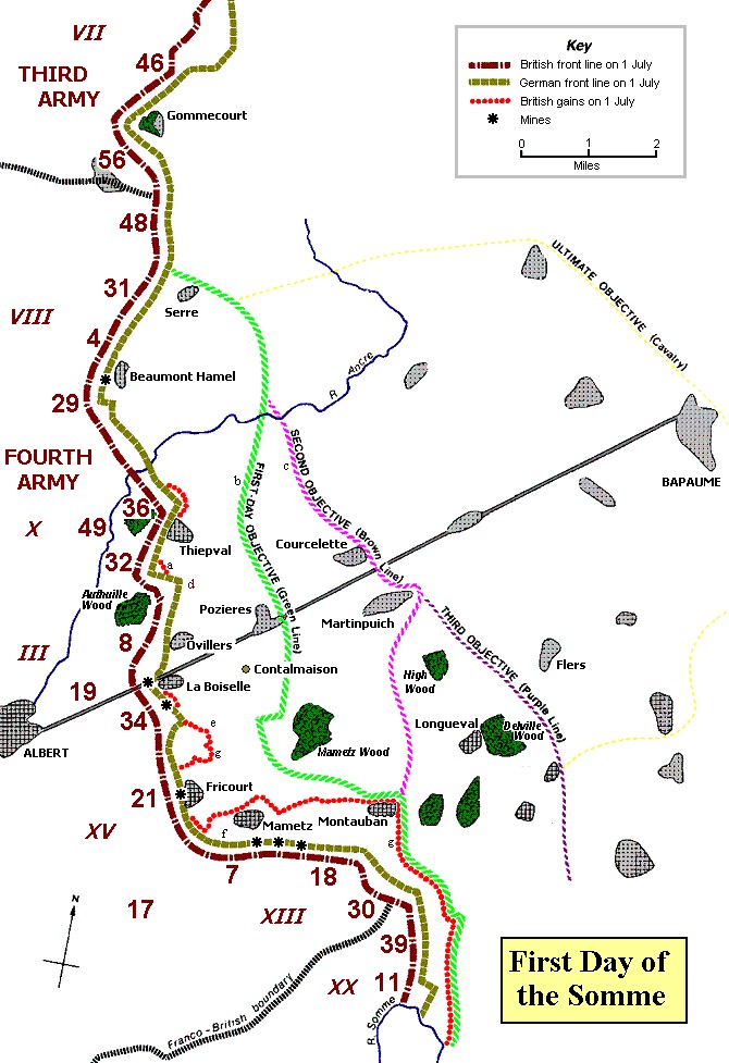 Map of the first day